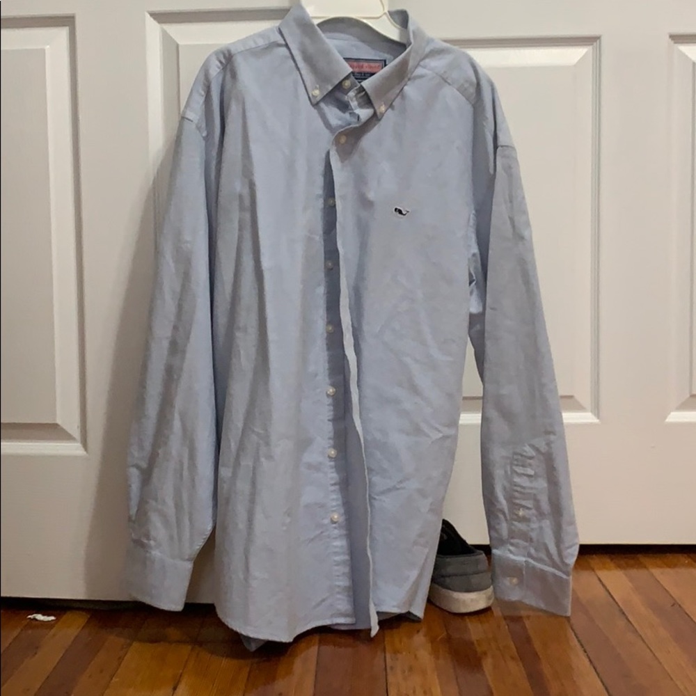Vineyard Vines Blue Whale Shirt Cotton Large L